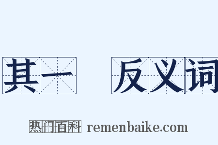 其一〇反义词是什么意思的图片